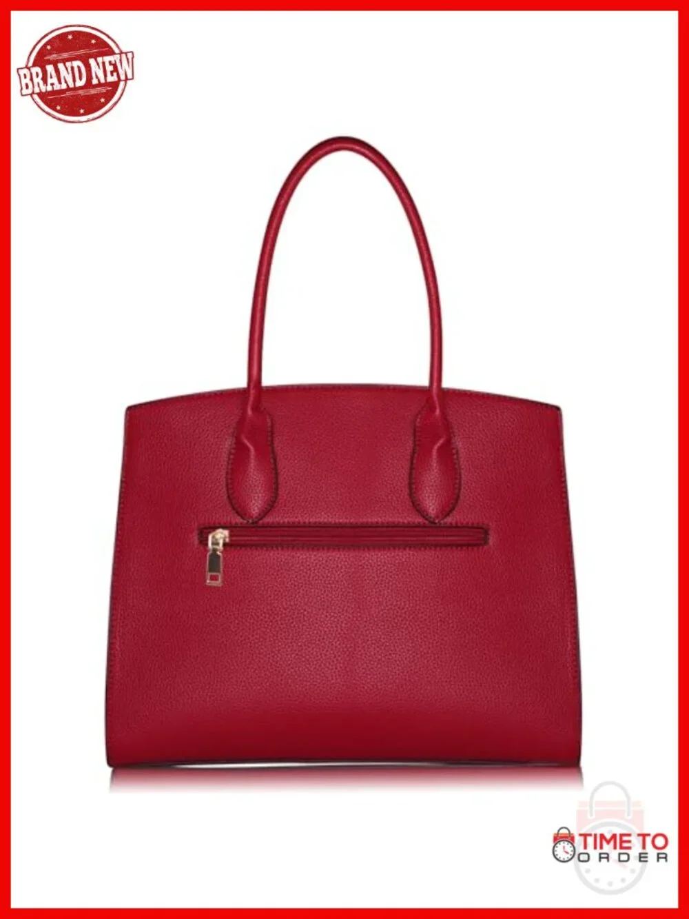 Vegan Leather Top Handle Satchel with Wallet, Adjustable Strap Shoulder Bag